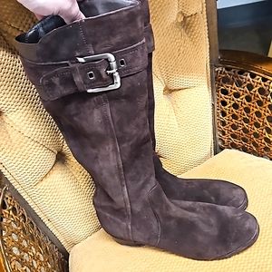 Geronea Mahogany suede tall boot size 37